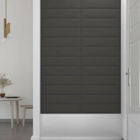 vidaXL Πάνελ Τοίχου 12 τεμ. Σκούρο Γκρι 60x15 εκ. 1,08 μ² Υφασμάτινα