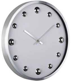 Ρολόι Τοίχου Shiny Dots KA5971WH Φ35,5x4,2cm White-Silver Karlsson Aluminium