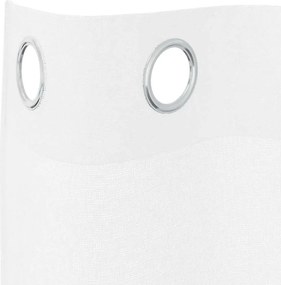 vidaXL Κουρτίνα βυσσινί 2 pcs Λευκό 245 x 140 εκ. Πολυεστέρας