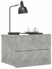 vidaXL Κομοδίνο Γκρι του Σκυροδέματος 40 x 30 x 30 εκ. από Επεξ. Ξύλο