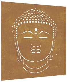 vidaXL Διακοσμητικό Κήπου Σχέδιο Κεφάλι Βούδα 105x55 εκ. Ατσάλι Corten