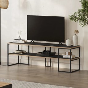 Έπιπλο τηλεόρασης Friday black wood 140x37x45εκ