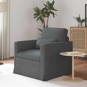 vidaXL Καναπές Σκούρο Γκρι 78 x 77 x 80 cm ύφασμα