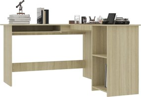 vidaXL Γραφείο Γωνιακό Sonoma Δρυς 120 x 140 x 75 εκ. από Επεξ. Ξύλο