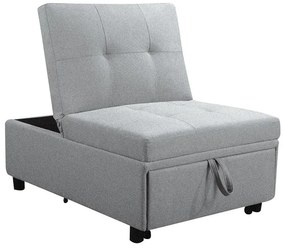 IMOLA Καρέκλα - Κρεβάτι Σαλονιού - Καθιστικού, Ύφασμα Ανοιχτό Γκρι 75x106x90 / Κρεβάτι75x172x44cm
