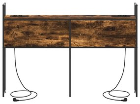 vidaXL Κεφαλάρι Αποθήκης Καπνιστή δρυς 135 cm Επεξεργασμένο ξύλο