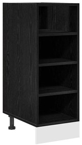 vidaXL Βάση Ντουλάπας Κουζίνας με ράφι Μαύρη δρυς 30 x 44,5 x 81,5 εκ.