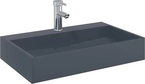 vidaXL Νιπτήρας Ανθρακί 60x38x11 εκ. Συνθετικός από Τεχνητό Μάρμαρο