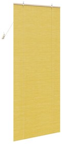 vidaXL Ρολά και Σκίες Παραθύρων Κίτρινο 80 x 220 cm Μπαμπού