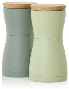 Μύλοι Αλατιού&Πιπεριού Twin (Σετ 2Τμχ) MP129 13,3x6,2cm Green-Light Green AdHoc Wood,Plastic