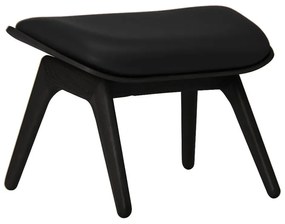 Σκαμπό The Reader Ottoman Hope Leather 5116NC5583-12N 60x46x42cm Black Oak Black