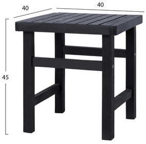 ΣΚΑΜΠΩ-ΤΡΑΠΕΖΑΚΙ ΜΑΥΡΟ KOLI 40Χ40X45Υ εκ.