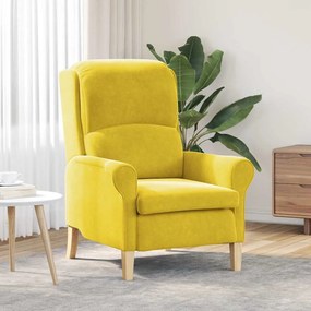 vidaXL Πολυθρόνα Κίτρινο 76 x 94 x 102 εκ Βελούδο