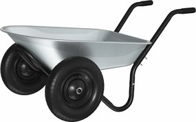 vidaXL Τροχόσπιτο Ασημί και Μαύρο 124 x 73 x 65 εκ Ατσάλι