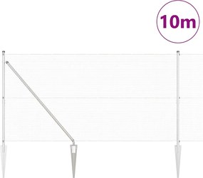 vidaXL Φράκτης Με Συγκρατημένα Σ spikes και Συγκολλητό Πλέγμα Ατσάλι