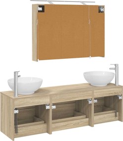 vidaXL Σετ Επίπλων Μπάνιου 4 pcs Sonoma Δρυς