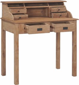 vidaXL Γραφείο 90 x 50 x 100 εκ. από Μασίφ Ξύλο Teak