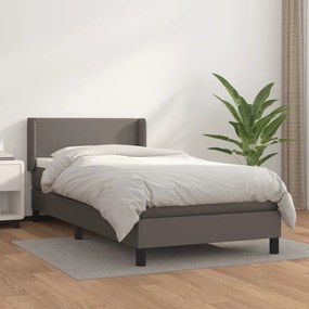 ΚΡΕΒΑΤΙ BOXSPRING ΜΕ ΣΤΡΩΜΑ ΓΚΡΙ 90X200 ΕΚ. ΑΠΟ ΣΥΝΘΕΤΙΚΟ ΔΕΡΜΑ 3130701