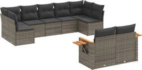 vidaXL Patio Sofa Set 9-θέσια Grey