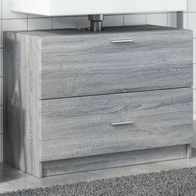 Ντουλάπι Νιπτήρα Grey Sonoma 78x37x59 εκ. Επεξεργασμένο Ξύλο - Γκρι