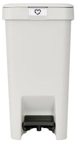 Brabantia 1008477 Stepup Κάδος Απορριμμάτων Γκρι με Πεντάλ 10lt Light Grey
