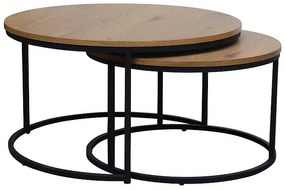 BENCH ATLANTA II OAK/BLACK (SET) DIOMMI ATLANTAIID2CZ DIOMMI-80-1536