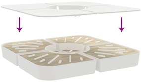 vidaXL 4 τεμαχίων σετ βάσης ομπρέλας για ομπρέλα με σταυρό 100 kg PP