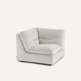 Γωνιακή πολυθρόνα σύνθεσης 90° από λινό βελούδο, GIULIANO