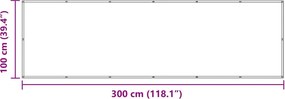 vidaXL Οθόνη Μπαλκονιού Taupe 100 x 300 cm Ύφασμα Όξφορντ