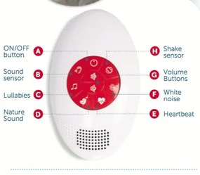 BIBI Λαγουδάκι Νανουρίσματος ZAZU με Χτύπους Καρδιάς Λευκούς Ήχους