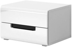 Κομοδίνο Columbia-Λευκό - Μαύρο