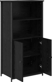 vidaXL Highboard Μαύρη Οξυά 62 x 36 x 121,5 εκ Επεξεργασμένο ξύλο