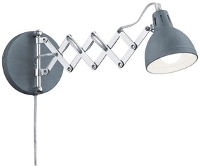 Φωτιστικό Τοίχου - Απλίκα Scissor R20321078 1xE14 28W Φ15cm Cement RL Lighting Metal