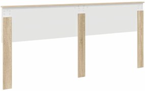 vidaXL Κεφαλάρι με κεφαλάρι Δρύς Sonoma 200 cm Επεξεργασμένο ξύλο