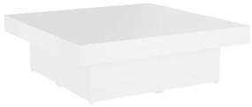 Τραπεζάκι Σαλονιού Λευκό 90 x 90 x 28 εκ. από Μοριοσανίδα - Λευκό