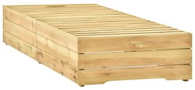 vidaXL Ξαπλώστρα από Πράσινο Εμποτισμένο Ξύλο Πεύκου με Τραπεζάκι