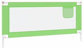 vidaXL Μπάρα Κρεβατιού Προστατευτική Πράσινη 190 x 25 εκ. Υφασμάτινη