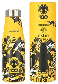 Estia 00-27209 Travel Flask Save the Aegean Μπουκάλι Θερμός Ανοξείδωτο BPA Free 500ml AEK BC Edition The Queen is Here