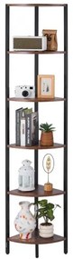 VEVOR 6 Tier Corner Shelf Tall Corner Stand with LED Light Narrow Display Rack