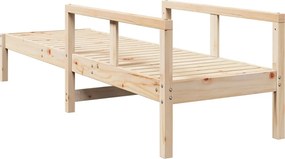 vidaXL Ξαπλώστρα 199,5 x 62 x 55 εκ. από Μασίφ Ξύλο Πεύκου