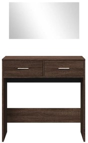 Μπουντουάρ με Καθρέφτη Καφέ Δρυς 80 x 39 x 80 εκ. - Καφέ
