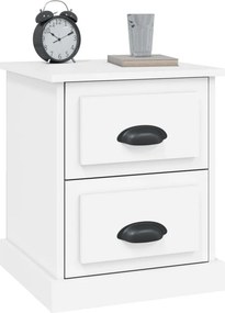 vidaXL Κομοδίνο Λευκό 39 x 39 x 47,5 εκ. από Επεξεργασμένο Ξύλο