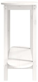 vidaXL Τραπέζι Κονσόλα Λευκό 110 x 40 x 80 εκ. από Μασίφ Ξύλο Πεύκου