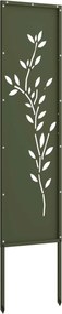 vidaXL Οθόνη Ιδιωτικότητας Κήπου Floral Λαδί 32 χ 140 εκ