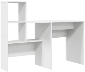 vidaXL Γραφείο Λευκό 131.5 x 50 x 106.5 εκ. Επεξεργασμένο ξύλο