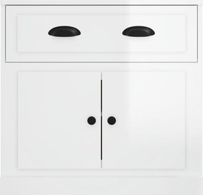 vidaXL Ντουλάπι Γυαλιστερό Λευκό 70x35,5x67,5 εκ. Επεξεργασμένο Ξύλο