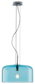 Φωτιστικό Οροφής Gibus I-GIBUS-S35 BLU 1xE27 Φ35cm 150cm Blue Luce Ambiente Design Glass