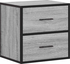 vidaXL Επίτοιχο κομοδίνο Grey Sonoma 40x31x39,5 cm