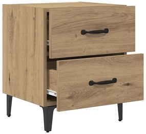 vidaXL Ντουλάπι κρεβατιού 2 pcs artisan δρυς 40 x 35 x 47.5 εκ