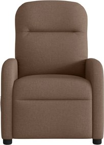 vidaXL Πολυθρόνα Μασάζ Ηλεκτρική Ανακλινόμενη Καφέ Υφασμάτινη